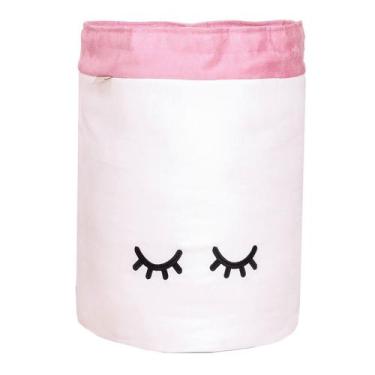 Imagem de Cesto Organizador Para Brinquedos  - Bebê & Enxoval, Cílios Cru/Rose