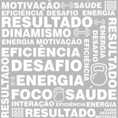 Imagem de Papel De Parede Decorativo Academia Motivacional Cinza 2,50m - DEKAL D