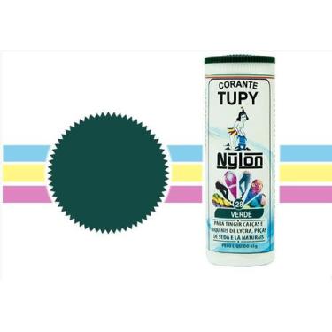 Imagem de 06 Corante Tupy Nylon  para lycra, seda, lã  frasco 45g , Verde
