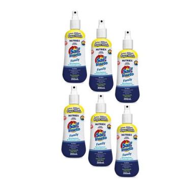 Imagem de Kit 6 Repelente Spray Sai Inseto Family 200ml  - Nutriex