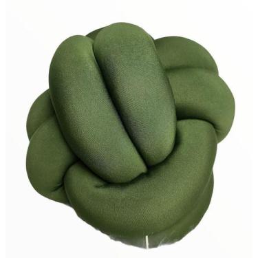Imagem de Almofada de nó Escandinavo Verde Militar - Díspar Design