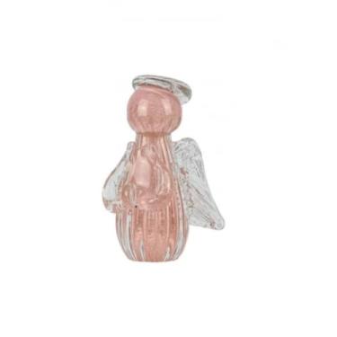 Imagem de Mini Anjo Uriel Cristal Murano P Quartzo Rose - Cristais Labone