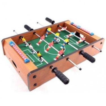Imagem de Pebolim Totó Futebol Mesa Portátil 12 Jogadores 2 Bolas e Placar - PB-