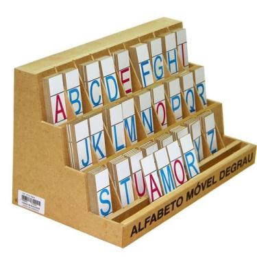 Imagem de Alfabeto móvel degrau 130 peças grande - BRINQUE E LEIA