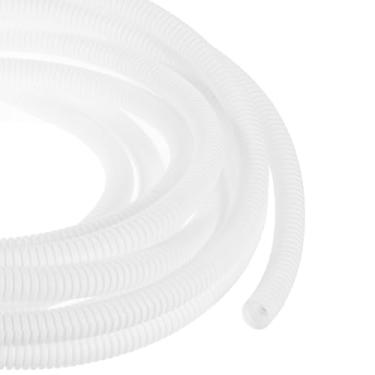 Imagem de DMiotech Tubo dividido de tear de 7,6 m de 1,2 cm, protetores de cabo de conduíte flexível para animais de estimação para escritório, casa, jardim, branco