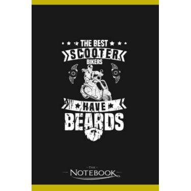 Imagem de Notebook: Scooter Bike Motorbike Scoot Beard Moped Scooter: JOURNAL NOTEBOOK 6 x 9 Inches 120 pages | Perfect Gifts For All Ages