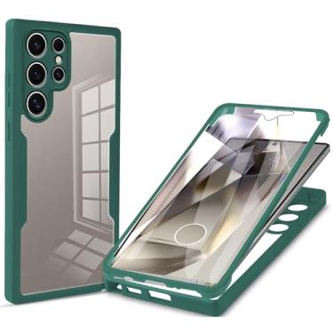 Imagem de MRRSIWEI Capa para Samsung Galaxy S25 Ultra (não para S25), [Protetor de tela embutido] [À prova de choque de grau militar] Capa protetora robusta transparente de 360° para Samsung Galaxy S25 Ultra.
