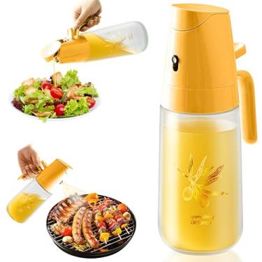 Imagem de Sysmashing Dispensador de óleo 2 em 1, pulverizador de óleo, dispensador de óleo para spray de cozinha, garrafa de azeite de oliva de 500 ml, cozinha, salada, fritura, vinagre, frasco spray de