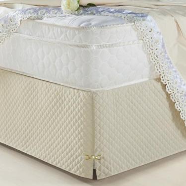 Imagem de Saia Para Cama Box Casal Padrão Veneza Palha - A Decorativa