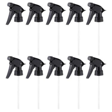 Imagem de Beaupretty 10 peças de substituição de bocal para garrafa de pulverização preto com gatilho pulverizador, pulverizador líquido, bomba de cabeça superior para 28/400
