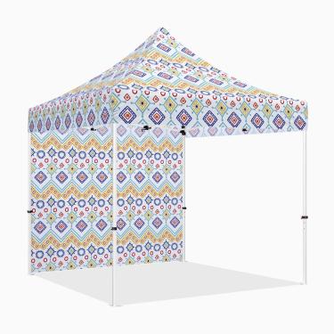 Imagem de Tenda de dossel pop-up 25 x 25 cm com paredes laterais, série ABLEM8CANOPY ULTRA8 resistente com cobertura instantânea para eventos comerciais ou esportivos ao ar livre, pátio, quintal, estilo boêmio, 1 parede inteira)