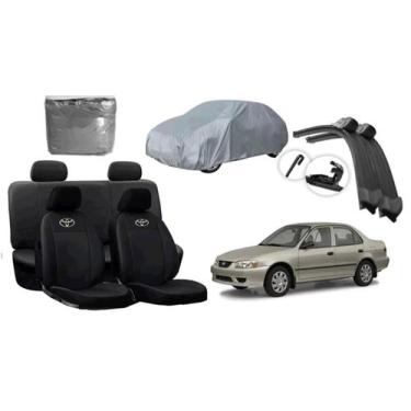 Imagem de Kit Completo para Corolla 98-03: Capa de Couro, Capa de Cobrir e Limpa