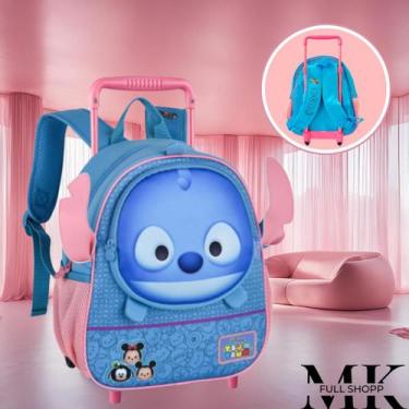 Imagem de Mochila Infantil Com Rodinhas Stitch Tsum Escolar Creche - CLIO