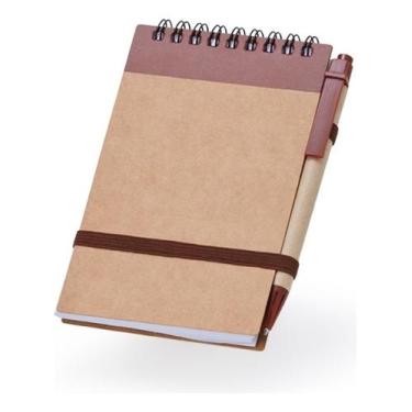 Imagem de Bloco De Notas Ecológico Com Porta Caneta Bolso Anotações - Serv Color