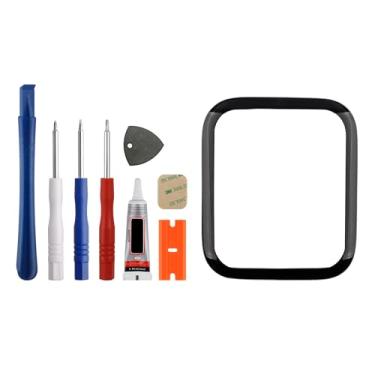 Imagem de E-yiiviil Substituição da lente da tela externa de vidro frontal compatível com Apple Watch SE (2ª geração) 44 mm com ferramentas (sem tela e digitalizador de toque)