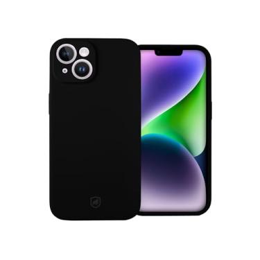 Imagem de Gshield Capa Case Capinha Silicon Premium Antiderrapante com Interior em Microfibra, Proteção Contra Impressões Digitais, Arranhões, Quedas e Impactos (Preta, iPhone 14)
