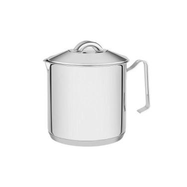 Imagem de Fervedor Tramontina Solar Em Aço Inox Fundo Triplo Com Tampa 14 Cm 2 L