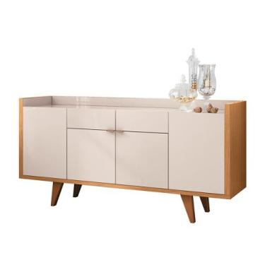 Imagem de Buffet Balcão Decorativo Melodia Sala de Jantar Off White/Cinamomo G26