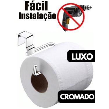 Imagem de Suporte cromado simples  - loja do abençoado - SUPORTE DE PAPEL HIGIEN