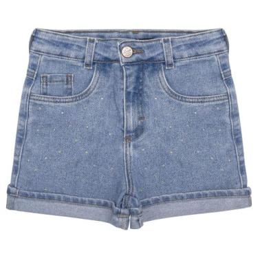 Imagem de Shorts Juvenil Look Jeans Cós Alto Jeans, 16