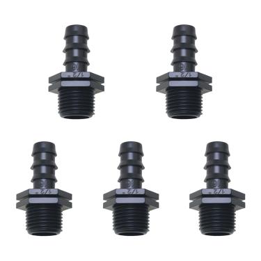 Imagem de DGHAOP Conector de mangueira de 10 peças, encaixe de gotejamento macho, encaixe de gotejamento de 16 x 1/5.1 cm, conexão de irrigação por gotejamento, micro tubo, encaixe de soquete para tubulação de