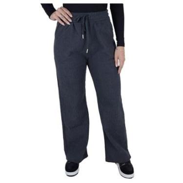 Imagem de Calça Feminina Facinelli Cotele Peluciado Cinza - 240504-Feminino