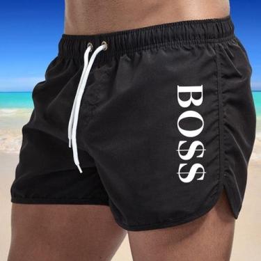 Imagem de Shorts de banho coloridos de verão para homens - preto - Generic