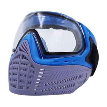 Imagem de rockible Máscara de esgrima, equipamento de proteção, portátil, respirável, treinadores de esgrima, máscara facial para treinamento esportivo, máscara cosplay, Cinza Azulado