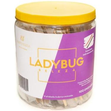 Imagem de Kit Lixa Unha Palito Bamboo  - 100 Unidades Ladybug  - Ladybug Beleza
