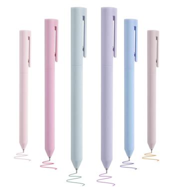 Imagem de Canetas de gel baytory 6 unidades de tinta pastel colorida de 0,5 mm de ponta fina
