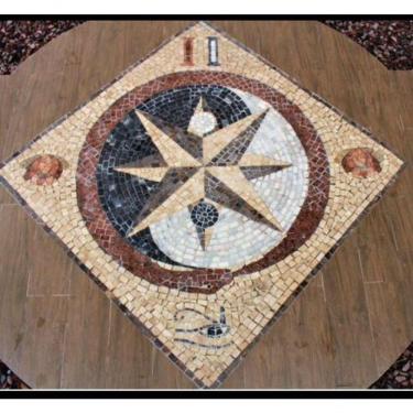 Imagem de Piso Maçom Em Mosaico I Tamanho 120cm