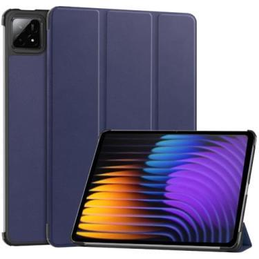 Imagem de Kepuch Custer Capas para Xiaomi Pad 7 / Xiaomi Pad 7 Pro 11.2" 2024,Couro-PU Bolsas Estojos - Azul