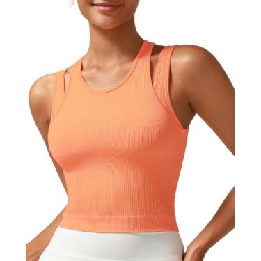 Imagem de Sutiã esportivo RUNNING GIRL BX3036 Laranja Claro Tamanho M