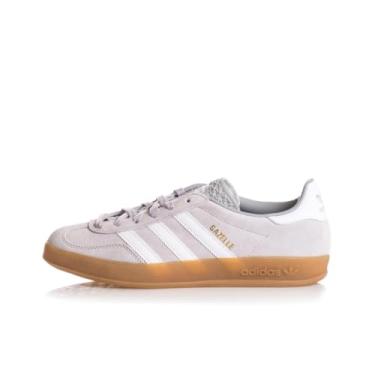 Imagem de Adidas Originals Gazelle Tênis masculino para uso interno, Nuvem cinza, ouro branco, metálico, 38 BR
