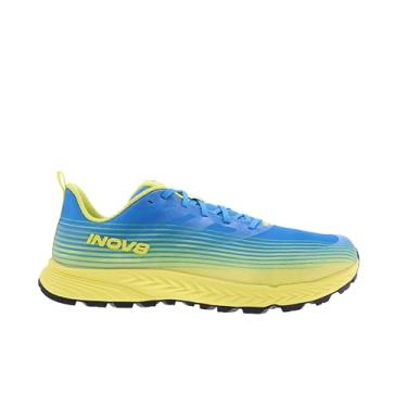 Imagem de INOV8 Tênis de corrida masculino Trailfly Speed, Azul/Amarelo, 9 Wide