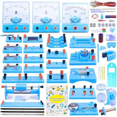 Imagem de MATIFANER Physics Labs Kit experimento básico de circuito de descoberta de eletricidade e magnetismo para estudantes do ensino médio, kits STEM para aprender eletromagnetismo elementar eletrônica