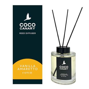 Imagem de Coco Canary Difusores De Vareta De 6,7 Oz Para Casa, Aroma De Baunilha E Amaretto, Aroma Quente E Duradouro, Baunilha Cremosa E Amaretto Com Nozes, Elegância Costeira