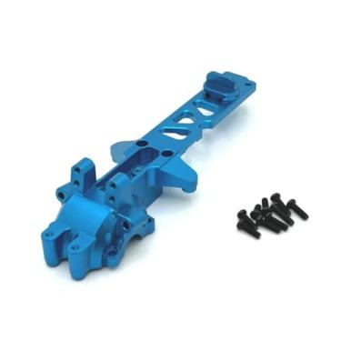 Imagem de RWLZLB Metal Front Gearbox Cover Parts for Hyper Go 1/16 RC Car Parts, Upgrade Aluminum Alloy 16160 Part, Replacement Accessories for Hyper Go H16BM H16GT H16DR H16PL RC Car (Blue,Integrate)