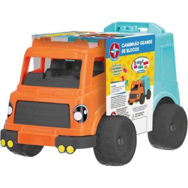 Imagem de Caminhão Grande com 15 Blocos de Encaixe Educativo e Interativo - Estr