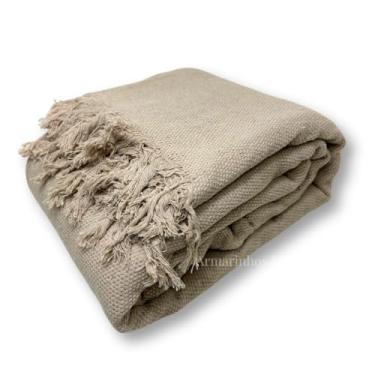 Imagem de Manta para Sofá Cama Gigante Super King 1,80x3,00 metros 100% Algodão Protetor Capa(Bege)