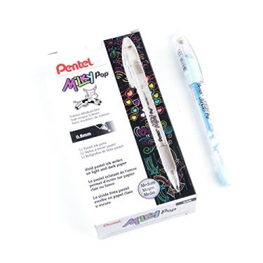 Imagem de Pentel Caneta de gel pastel Milky Pop, (0,8 mm), linha média, tinta azul celeste - K98-LS