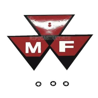 Imagem de Emblema Grade Dianteira + Travas Tratores Massey Ferguson 50x / 55x / 
