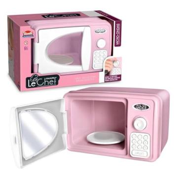 Imagem de Micro-ondas de Brinquedo Infantil, Porta com Botão Giratório, +3 Anos, P/Meninas Criança, Cozinha Educativa (Micro-ondas New Le Chef)