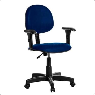 Imagem de Cadeira de Escritório Executiva Giratória Azul Home Gourmet – Ergonomia e Estilo para Escritórios
