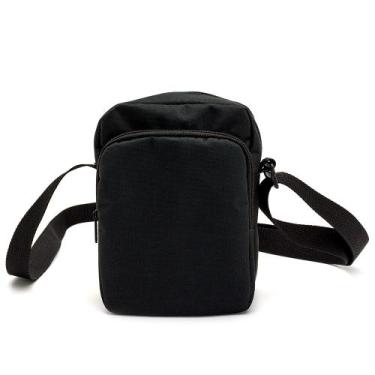 Imagem de Bolsa Transversal Shoulder Bag Preta Lisa Mini Mochila Pequena Pochete
