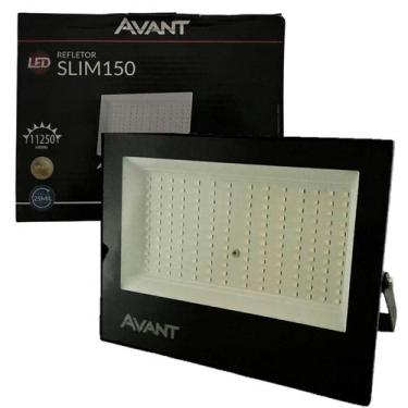 Imagem de Refletor Holofote Slim 150w Branco Frio 6500K IP66 Bivolt - Avant