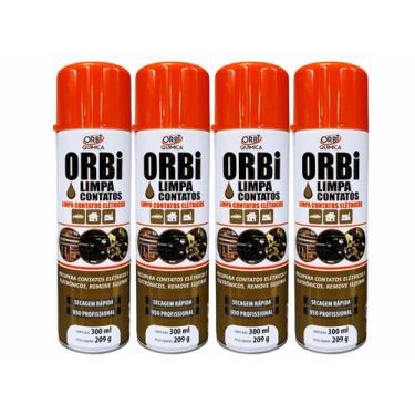 Imagem de Kit Spray Limpa Contatos Eletricos Orbi Quimica 300ML 4 Unidades