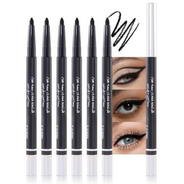 Imagem de WanTuoluo 6 Peças De Delineador Interno Automático À Prova D'Água, Sombra E Lápis Sobrancelha, Caneta Cremosa Multiuso Para Delineador, Sobrancelhas (Preto 2)