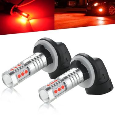 Imagem de KISLED Lâmpada De Farol Neblina Led 881, 889, 894, 896, 898, 886, Extremamente Brilhante, Com Projetor Drl Alta Potência, 3030 Chips Para Carros, Caminhões 862, 881L, 888, 881X, 894X H27, Vermelha