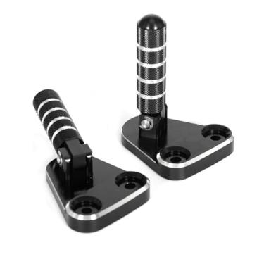 Imagem de GYUKSIA Apoio Para Os Pés Traseiro Dobrável Cnc Passageiro, Compatível Com Super Cub 125 Ja48 Ja58 2018-2024 (Preto)